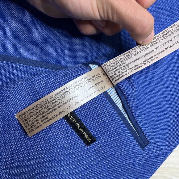 Mossimo Dutti Mens Blue Long Sleeve Two Button Style Pant Suit Blazer Size 40 - Picture 8 of 15